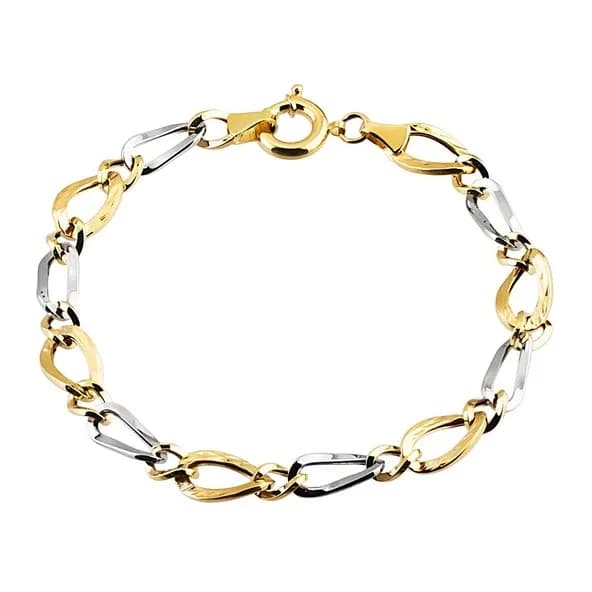 Altın Bileklik Hallow 14K Sarı Beyaz Gold