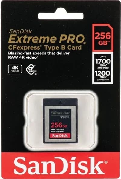 Sandisk 256GB Extreme PRO CFexpress 1700MB/s Type-B Hafıza Kartı
