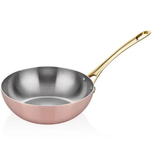 Multi Metal Bakır Wok Tava