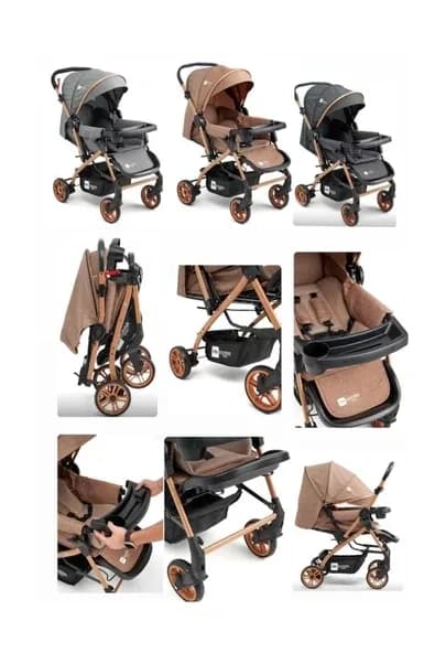 ÖYKÜ BEBEK DUNYASI (19 Parça ) Royal Yeni Doğan Bebek Çeyiz Seti Full Set Park Beşik- Bebek Arabası - Yürüteç- Mama