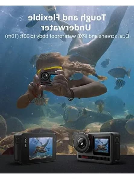 4K60 FPS Aksiyon Kamerası, Su Geçirmez, 48 MP, Geniş Açı