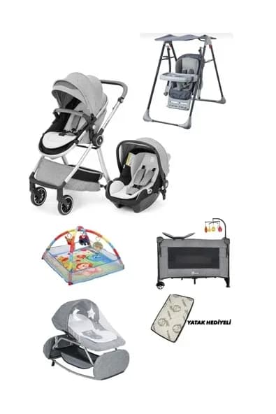 ÖYKÜ BEBEK DİYARI YENİ DOĞAN LÜX ÇEYİZ SETİ KRAFT OYUN HALISI VE YATAK HEDİYELİ- FULL SET