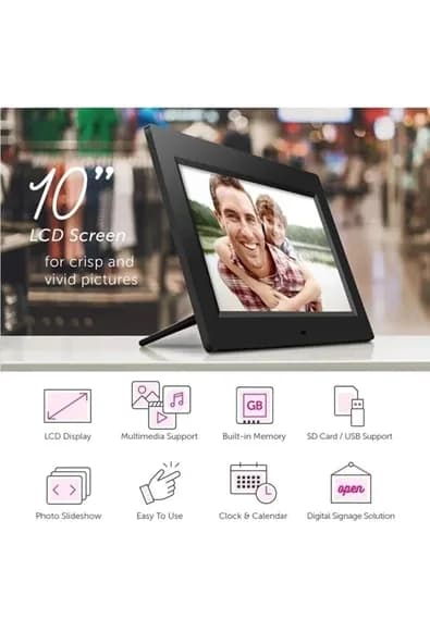 10-Inç Lcd Ekran Dijital Fotoğraf Çerçevesi