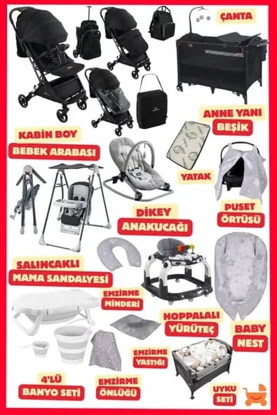 ÖYKÜ BEBEK DUNYASI Bagaj Flex Yeni Doğan Bebek Çeyiz Seti (29 Parça) Modern Annelerin Akıllı Tercihleri