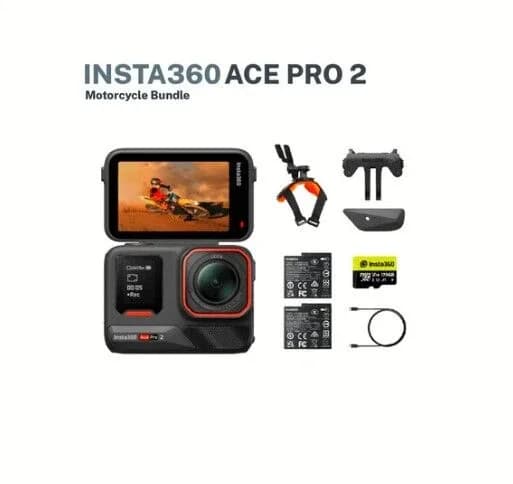 Insta360 Ace Pro 2 Aksiyon Kamerası Motorcycle Bundle