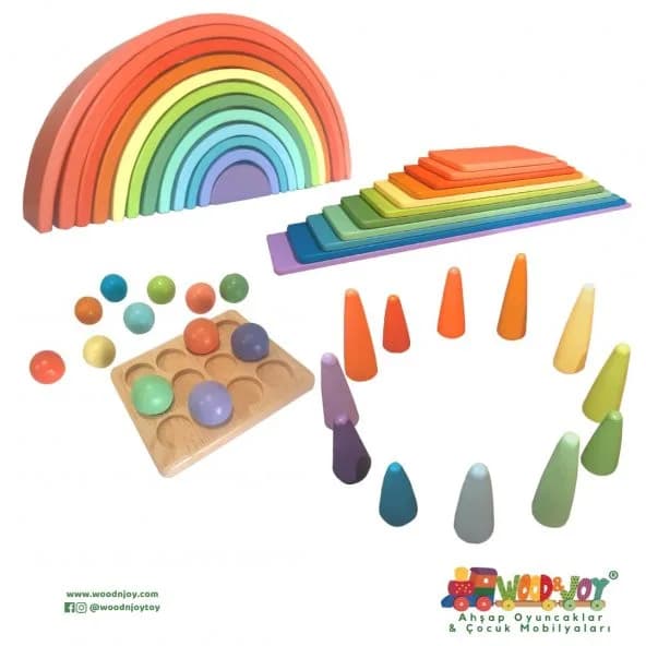 Woodnjoy 12 li Pastel Gökkuşağı Seti