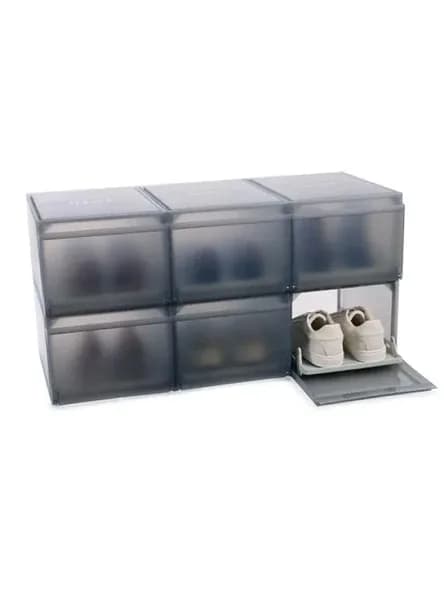 Premium Ayakkabı Saklama Kutusu, Kaydırmalı 6'lı Paket