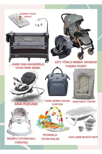 TURHANBEBE BEBEĞİNİZİN TÜM İHTİYAÇLARI LÜX BEBEK ÇEYİZ SETİ KAÇIRILMAYCAK FIRSAT Griiiiiii