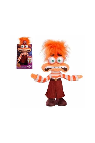 3 ADET Endişe Sesli Hareketli Peluş 25 cm Inside Out 2