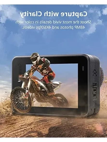 4K60 FPS Aksiyon Kamerası, Su Geçirmez, 48 MP, Geniş Açı