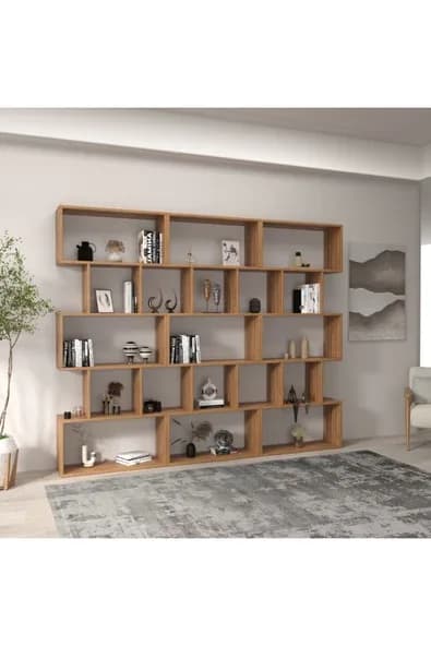 klubeconcept Modern Ahşap Modüler Kitaplık %100 MDF 210 cm