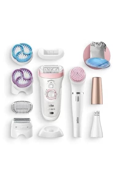 Braun Silk-épil 9 9975 Güzellik Seti Sensosmart Kablosuz Islak-kuru Kullanım 8 Ek Parçalı Epilatör