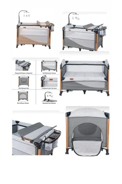 ÖYKÜ BEBEK DUNYASI Yeni Doğan Bebek Çeyiz Seti Full Set ( Park beşik+Bebek Arabası+Puset+Mama sandalyesi+Yürüteç)