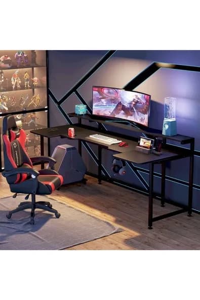 Zizuva Tasarım Siyah Gaming&çalışma Masası