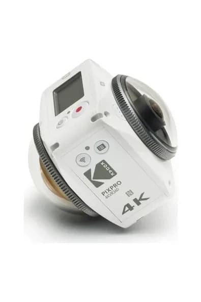 Kodak Pixpro 4KVR360 Aksiyon ve 360 Derece Aile Eğlence Kamerası Ultimate Aksesuar Paketli