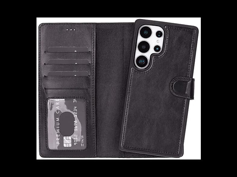 BLOOMINBAG Valeno Noir Deri Samsung Galaxy S25 Ultra 6.9" Manyetik Ayrılabilir Cüzdanlı Telefon Kılıfı Siyah
